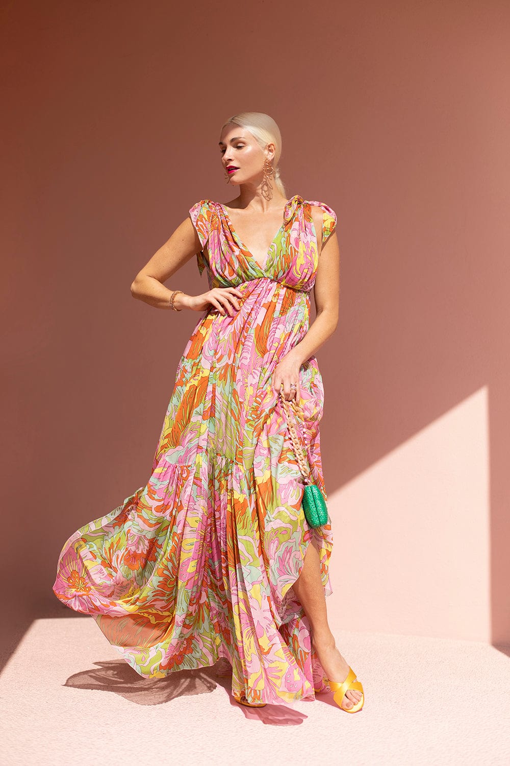 DOLCE & GABBANA-V-Neckline Gown-FLORAL
