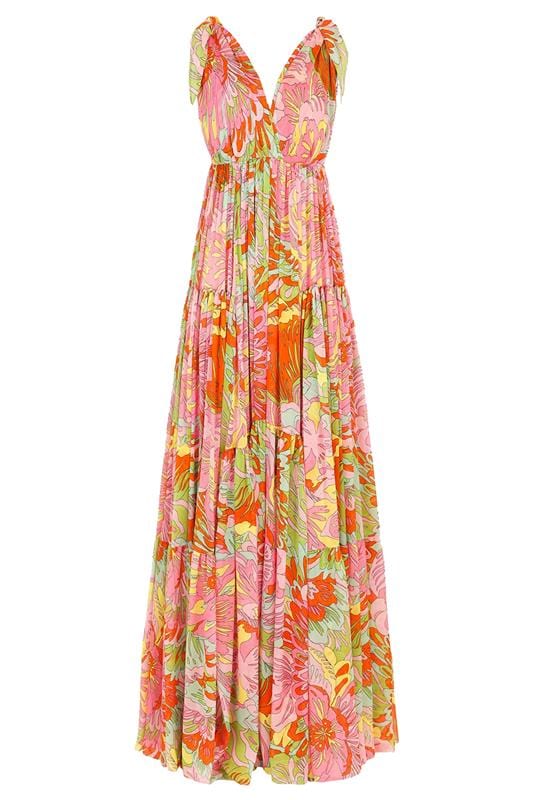 DOLCE & GABBANA-V-Neckline Gown-FLORAL