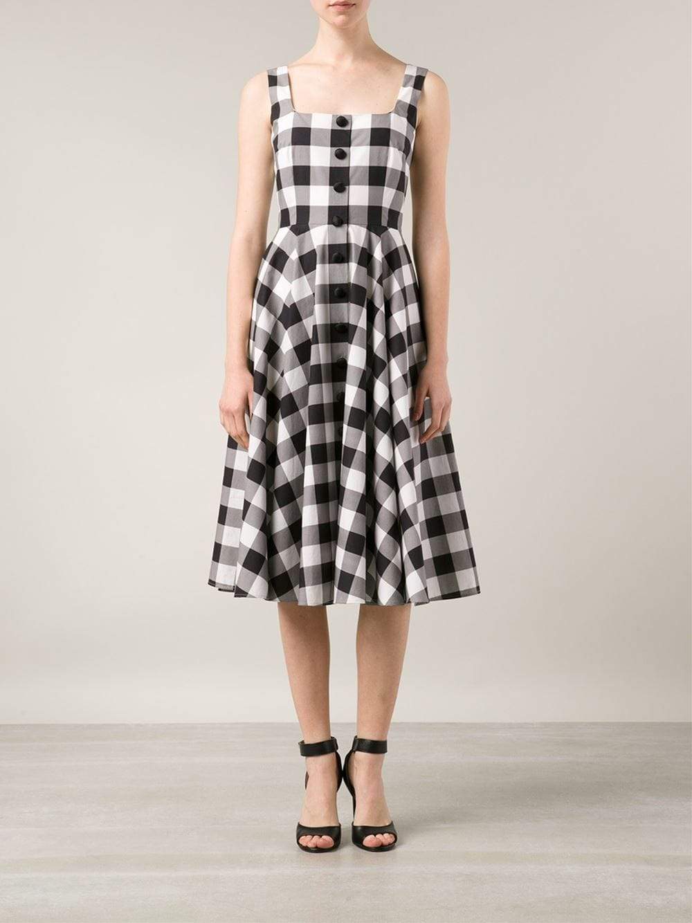 DOLCE & GABBANA-Gingham Dress-