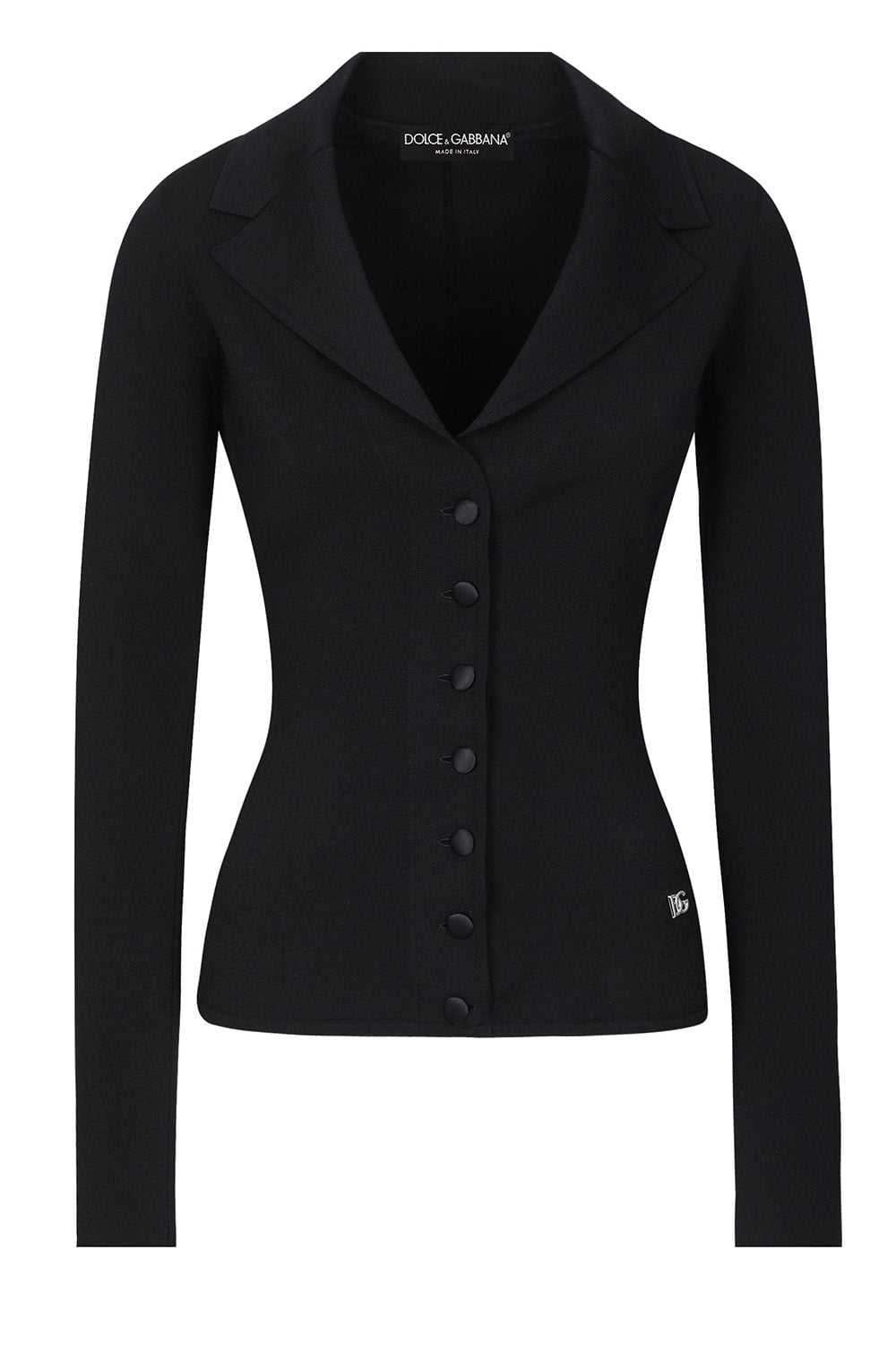 DOLCE & GABBANA-Short Stretch Logo Jacket-