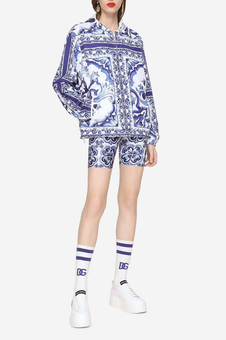 DOLCE & GABBANA-Hooded Jacket With Drawstring-