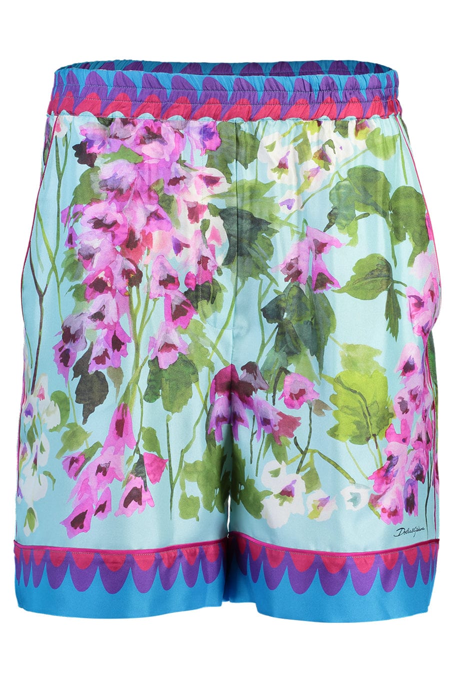 DOLCE & GABBANA-High Waist Twill Shorts-
