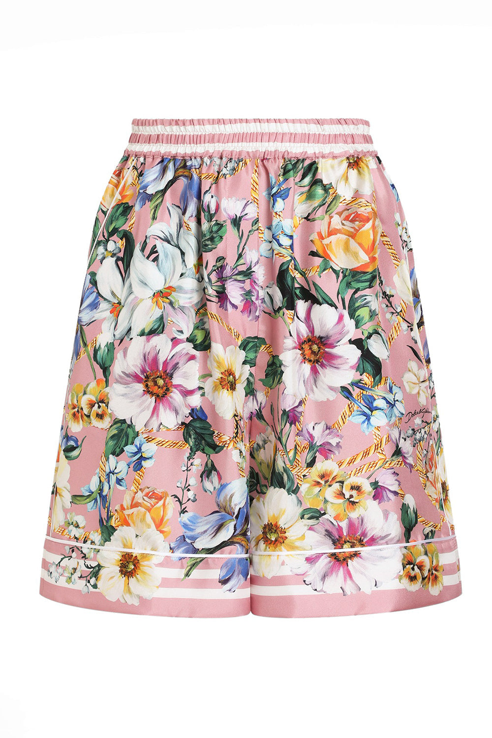 FLORAL PULL ON SHORTS-MIXFIORI-38-CLOTHINGPANTSHORT-DOLCE & GABBANA