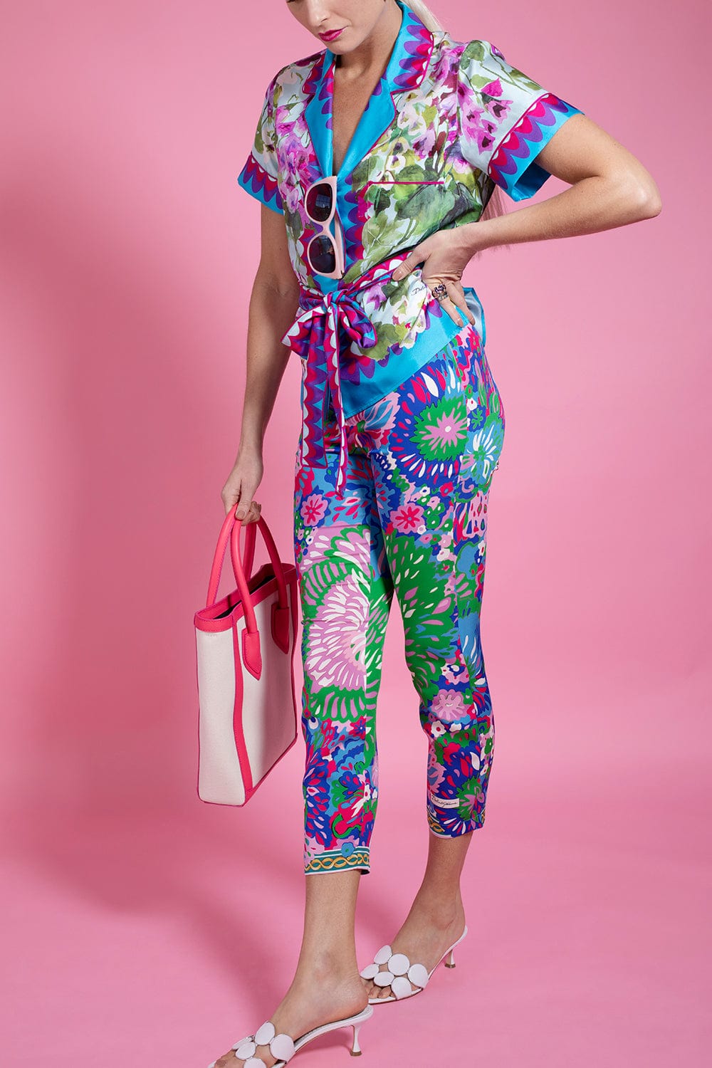 DOLCE & GABBANA-High Waist Charmeuse Leggings-