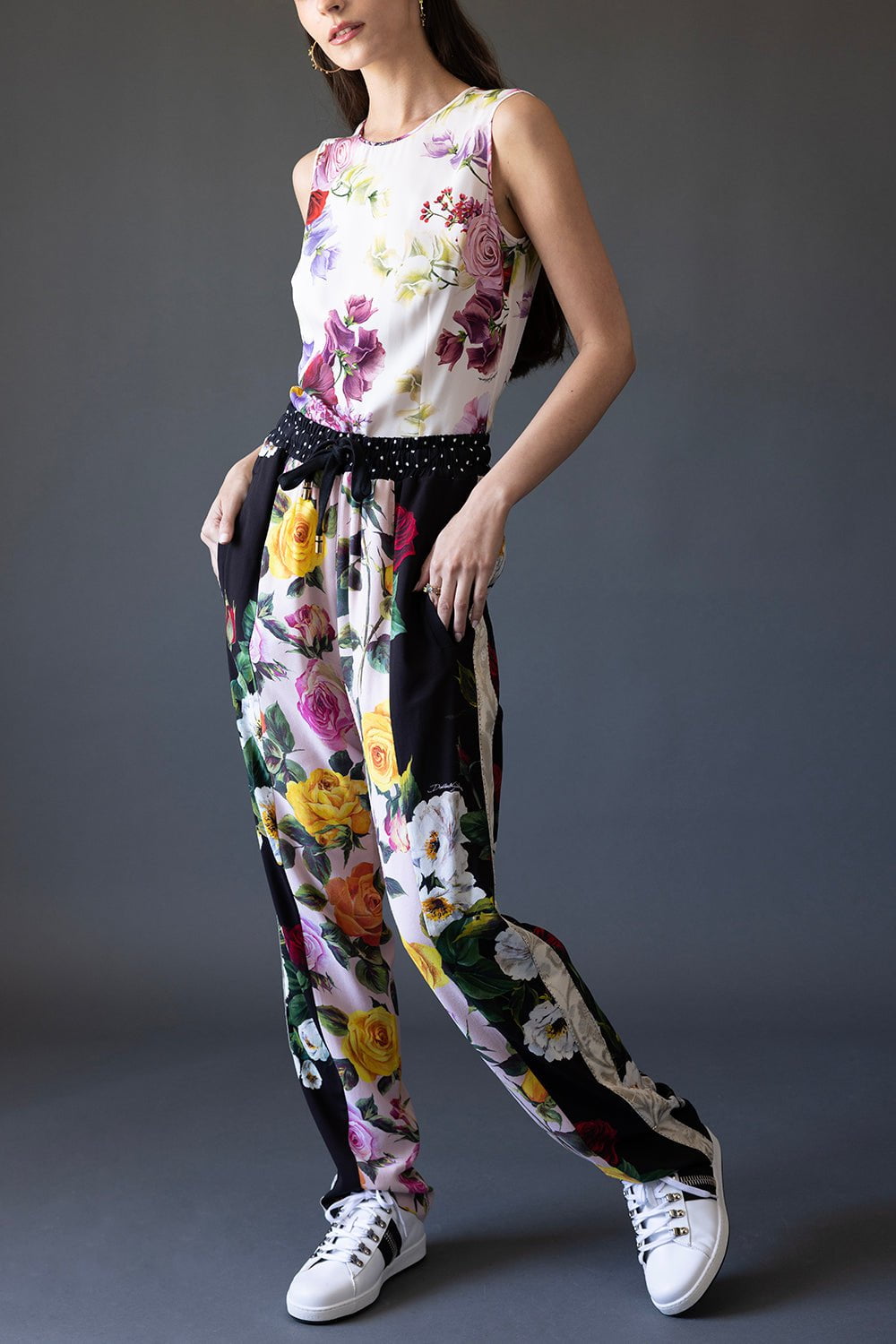 Women's Floral Track Pants - Womens Clothing from