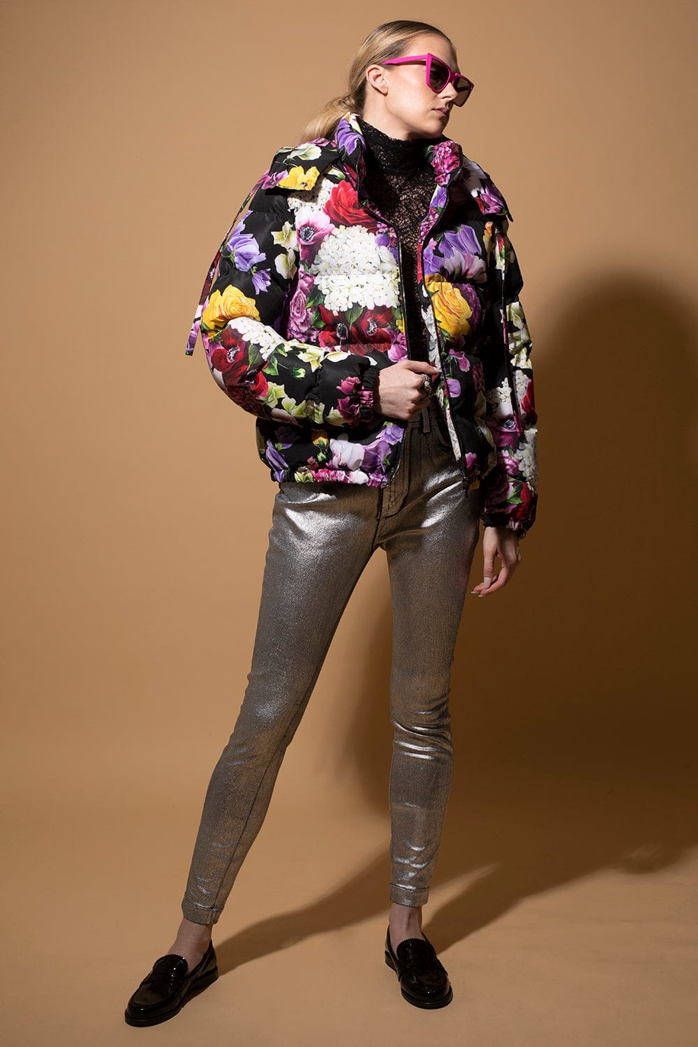 DOLCE & GABBANA-Printed Nylon Down Jacket-