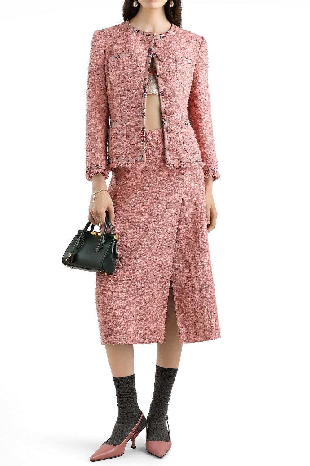 Slit Midi Skirt-PINK-38-CLOTHINGSKIRTMIDI-DOLCE & GABBANA