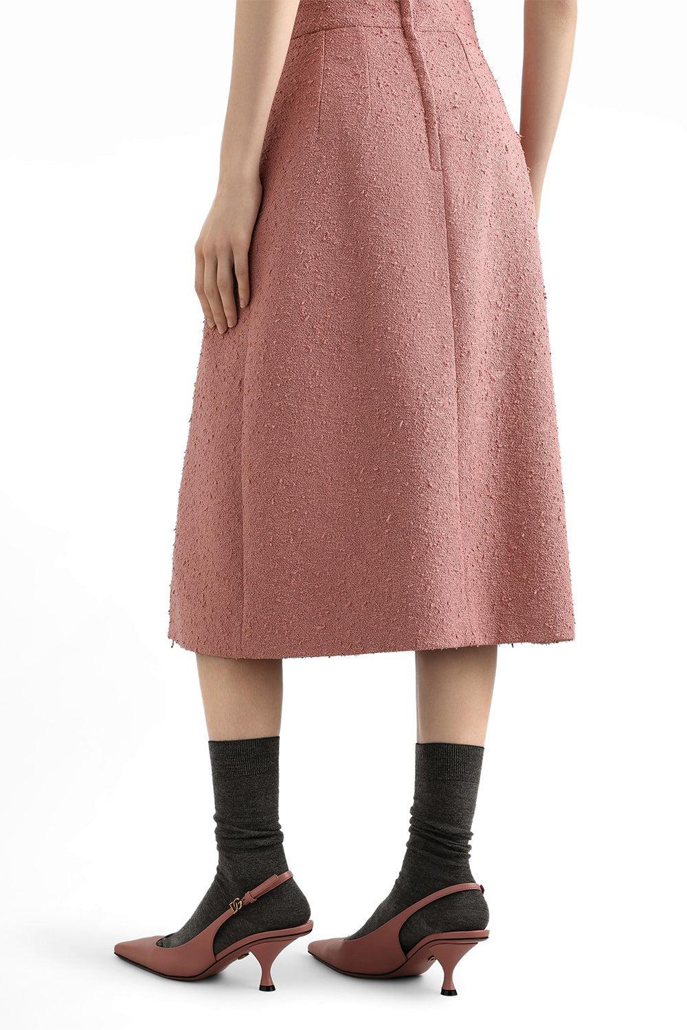 Slit Midi Skirt-PINK-38-CLOTHINGSKIRTMIDI-DOLCE & GABBANA