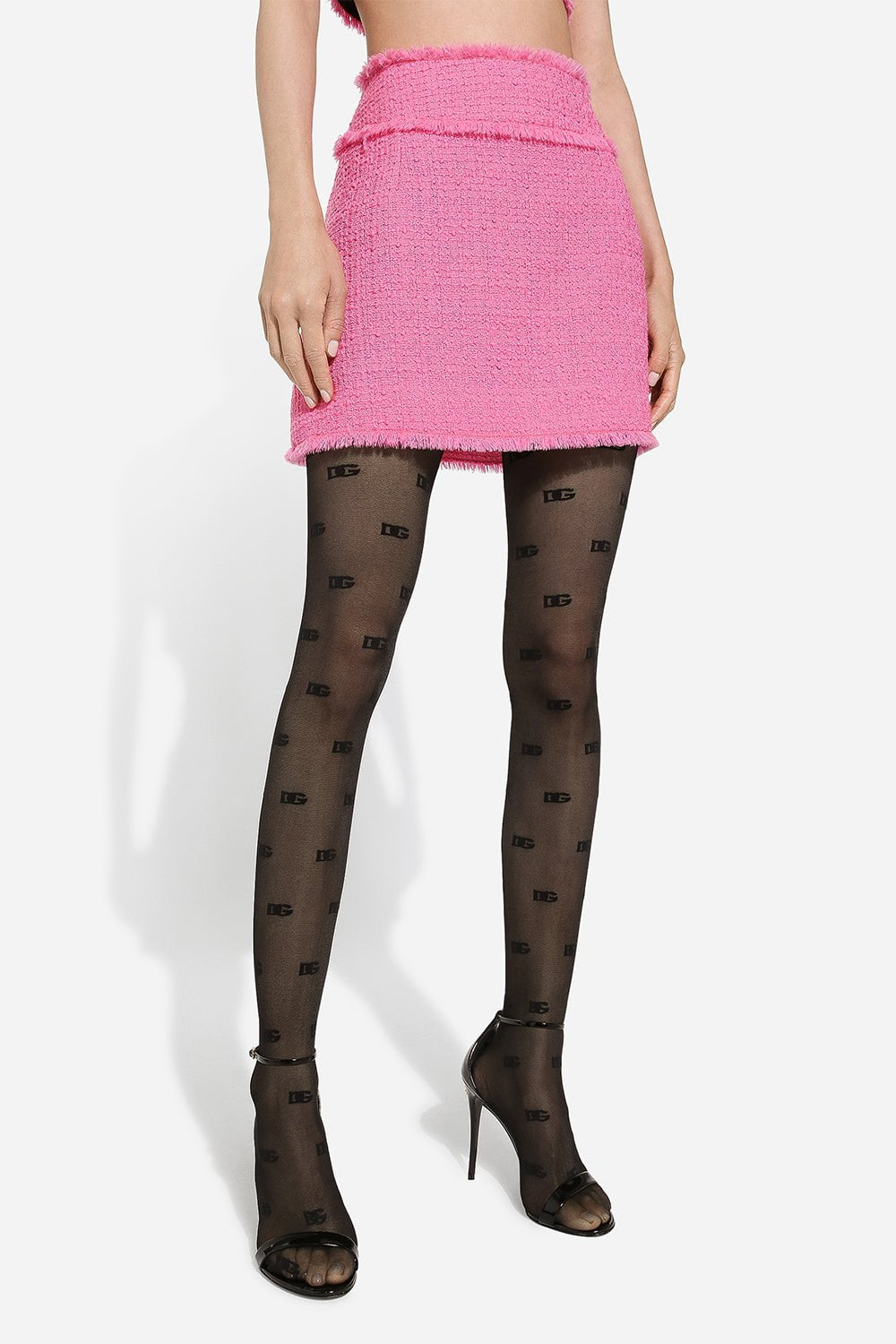 DOLCE & GABBANA-Raschel Mini Skirt-