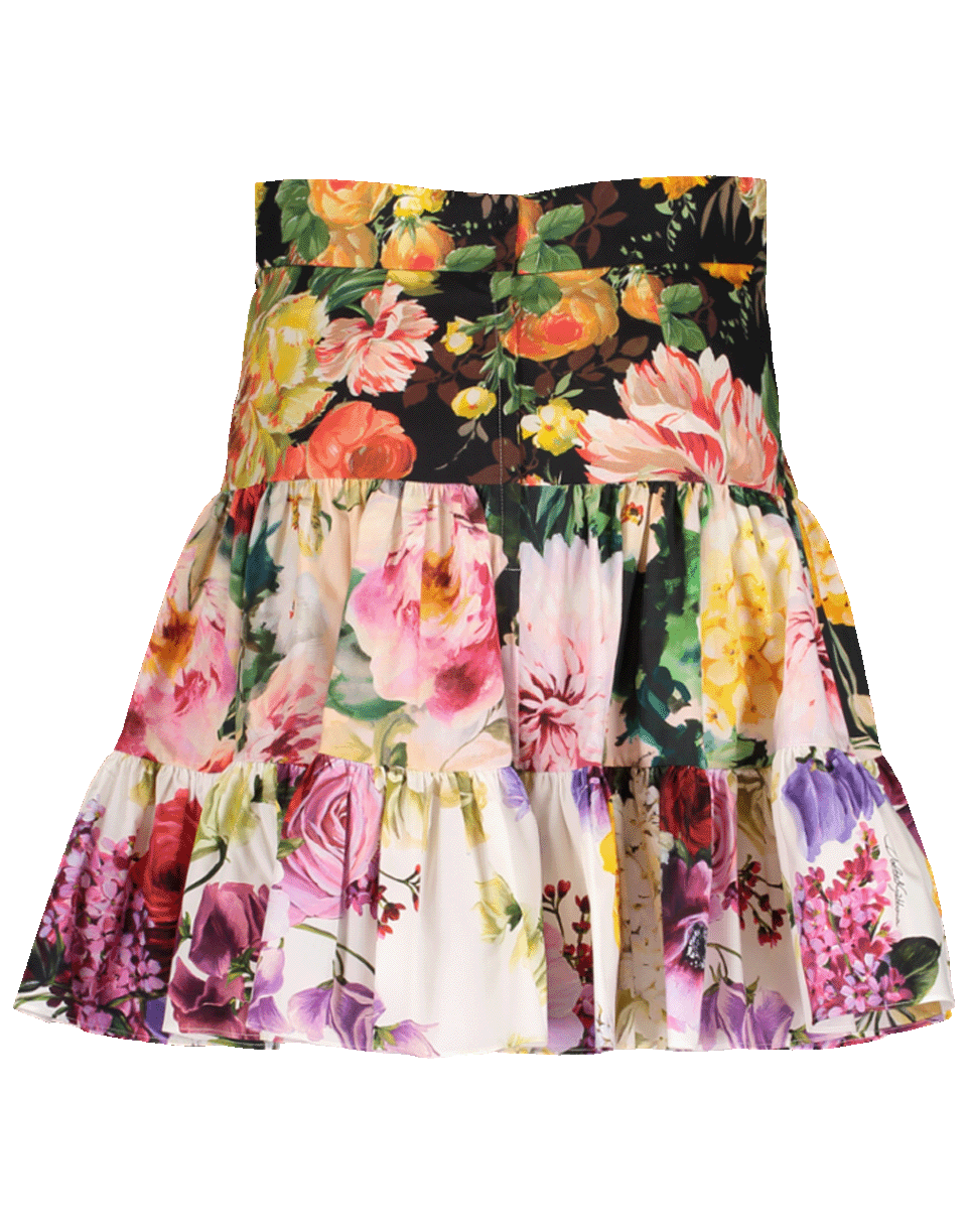 DOLCE & GABBANA-Floral Poplin Skirt-