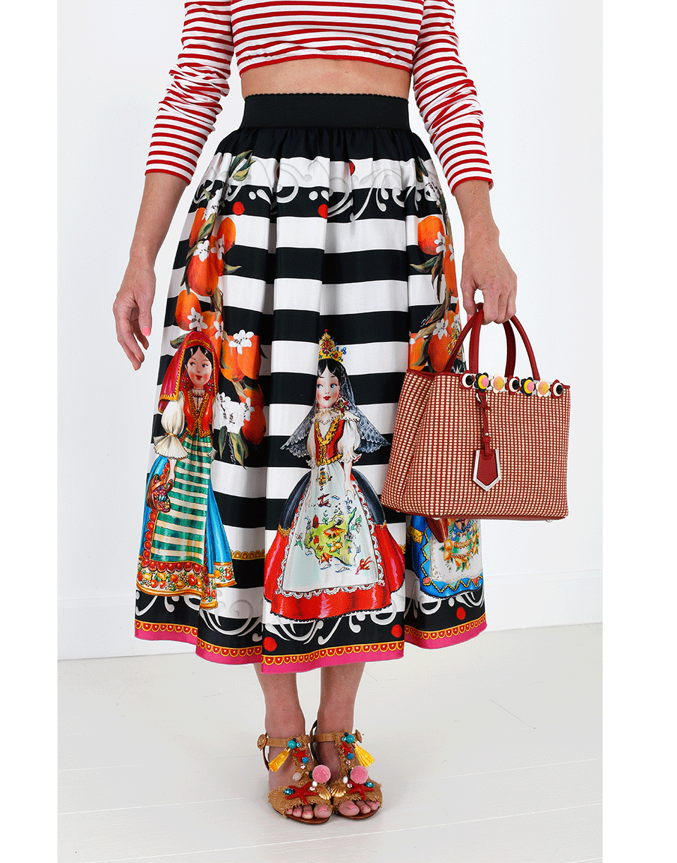 DOLCE & GABBANA-Striped Skirt-STRIPE