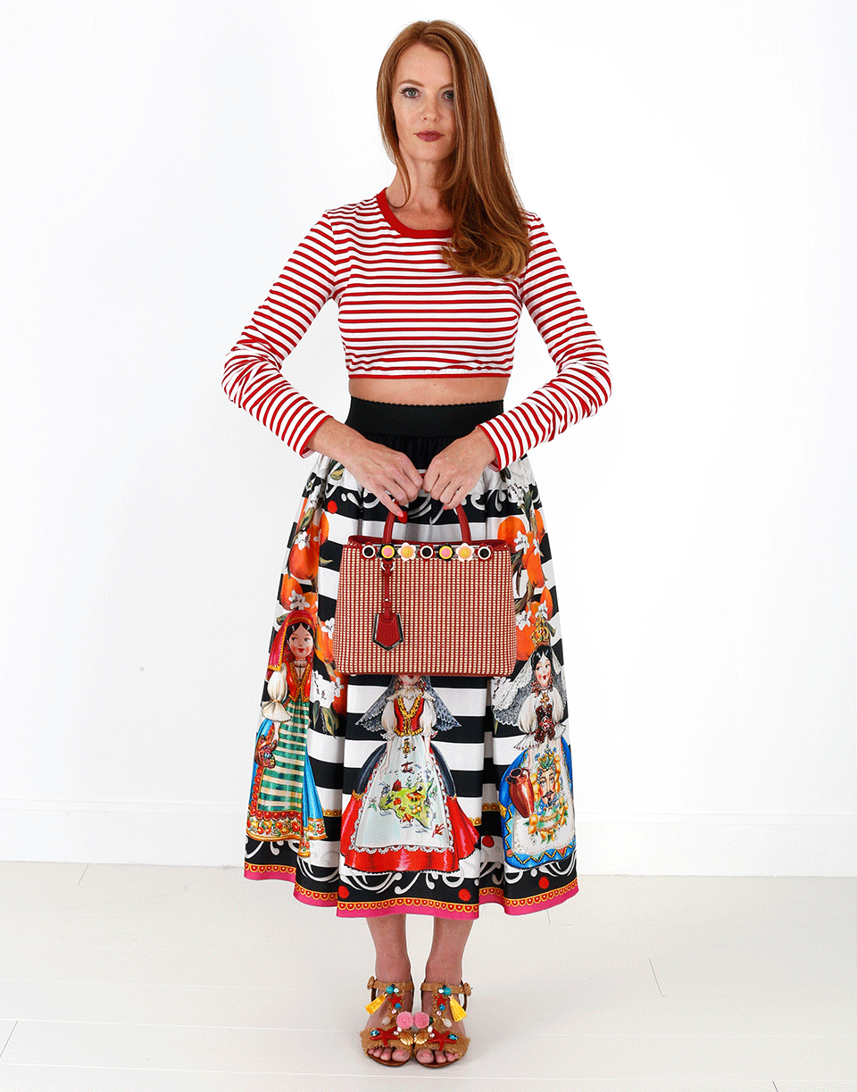 DOLCE & GABBANA-Striped Skirt-STRIPE