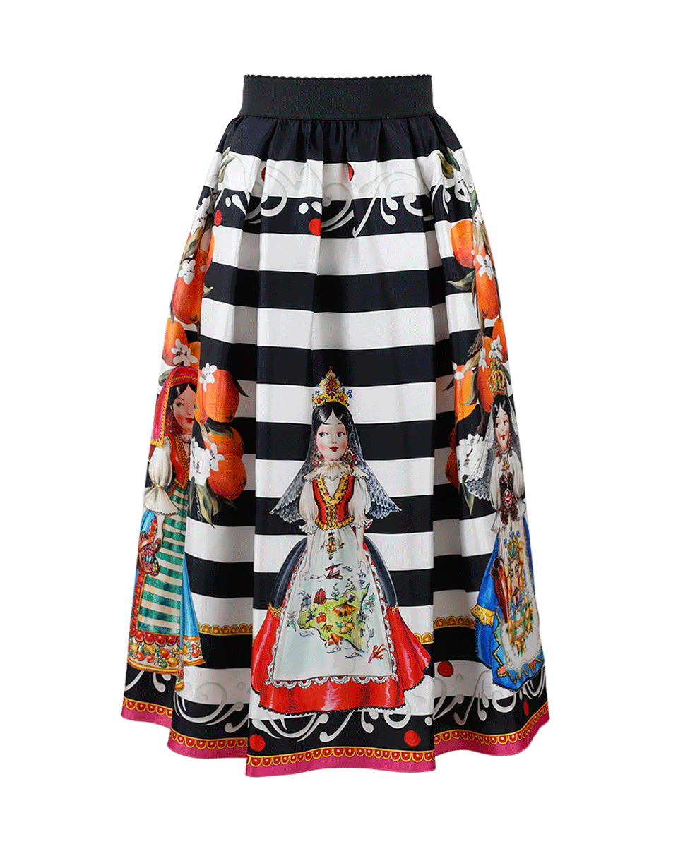 DOLCE & GABBANA-Striped Skirt-STRIPE