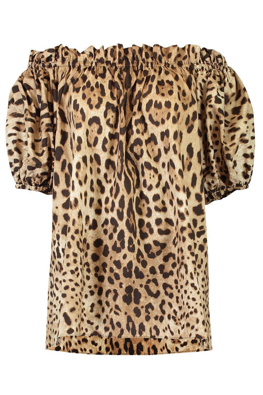 Off The Shoulder Blouse-ANIMAL-36-CLOTHINGTOPBLOUSE-DOLCE & GABBANA