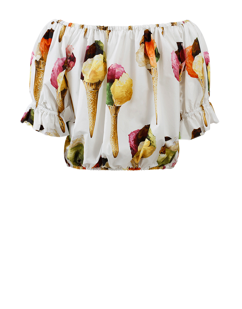 DOLCE & GABBANA-Off Shoulder Gelato Top-