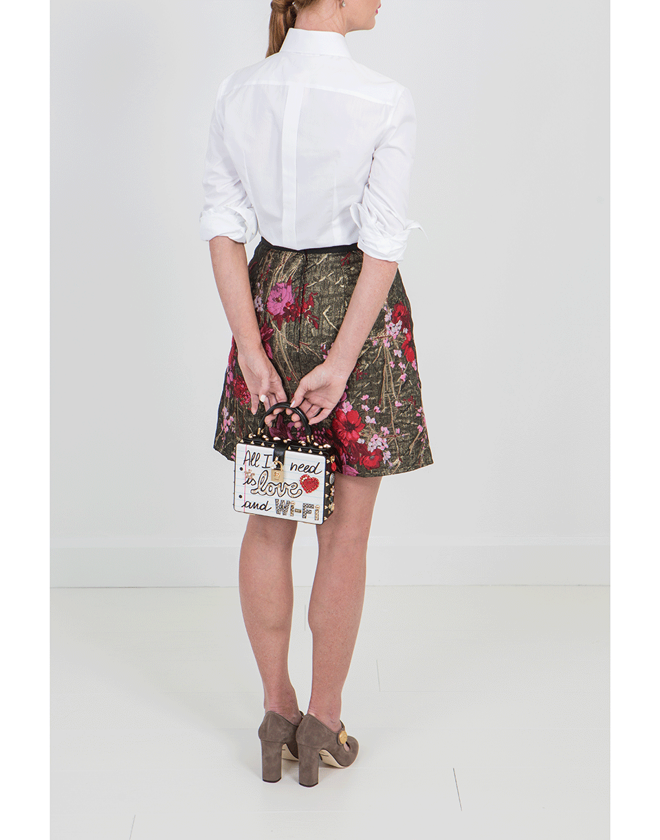 DOLCE & GABBANA-Poplin Blouse With Ribbon-
