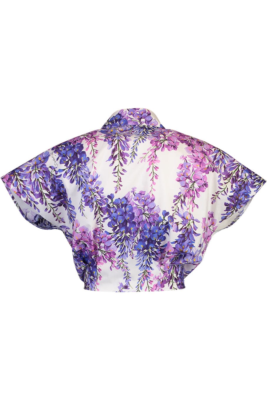 DOLCE & GABBANA-Short Sleeve Cropped Shirt-