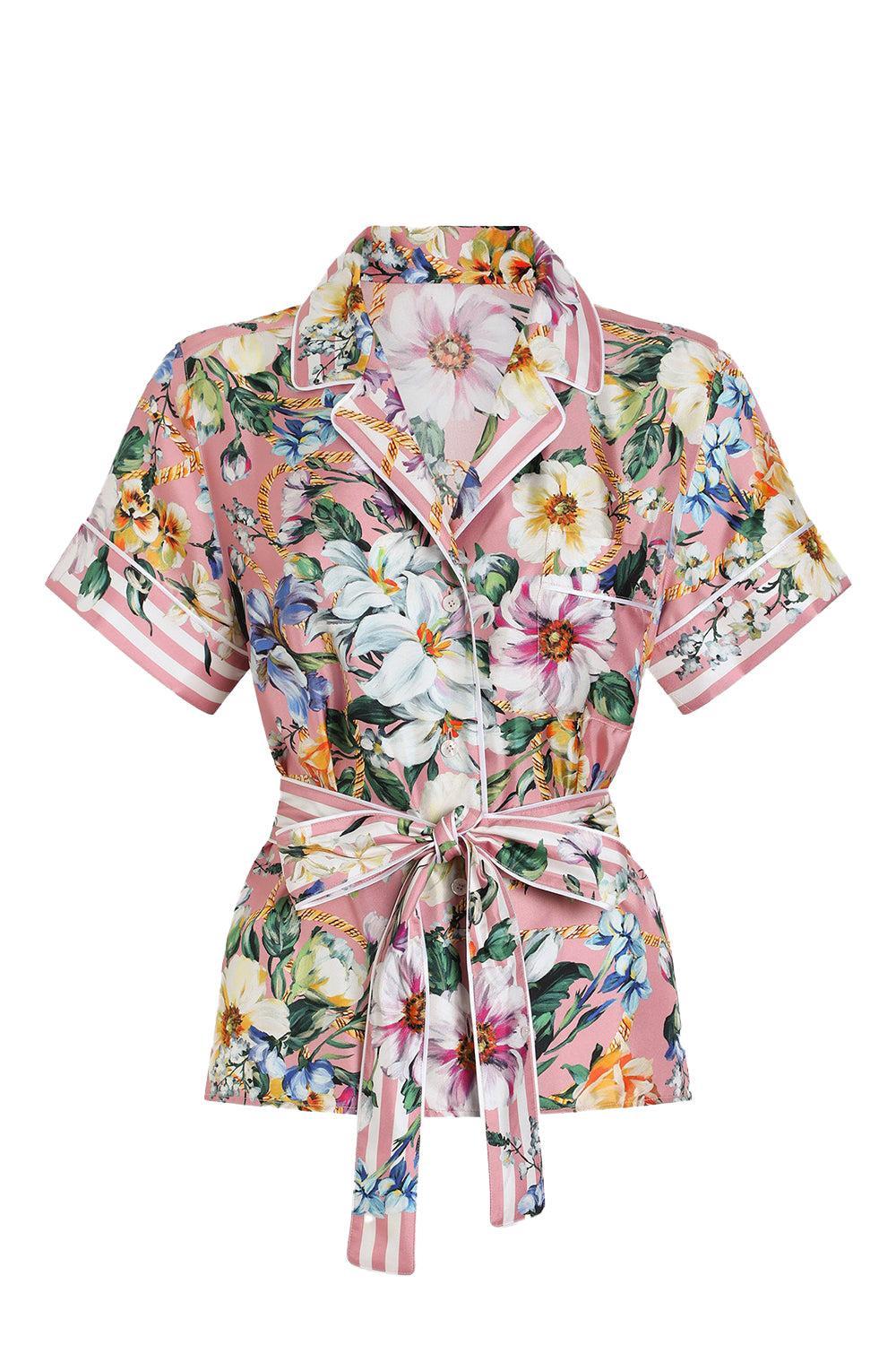 Mix Fiori Wrap Shirt-MIX FIORI-38-CLOTHINGTOPBLOUSE-DOLCE & GABBANA