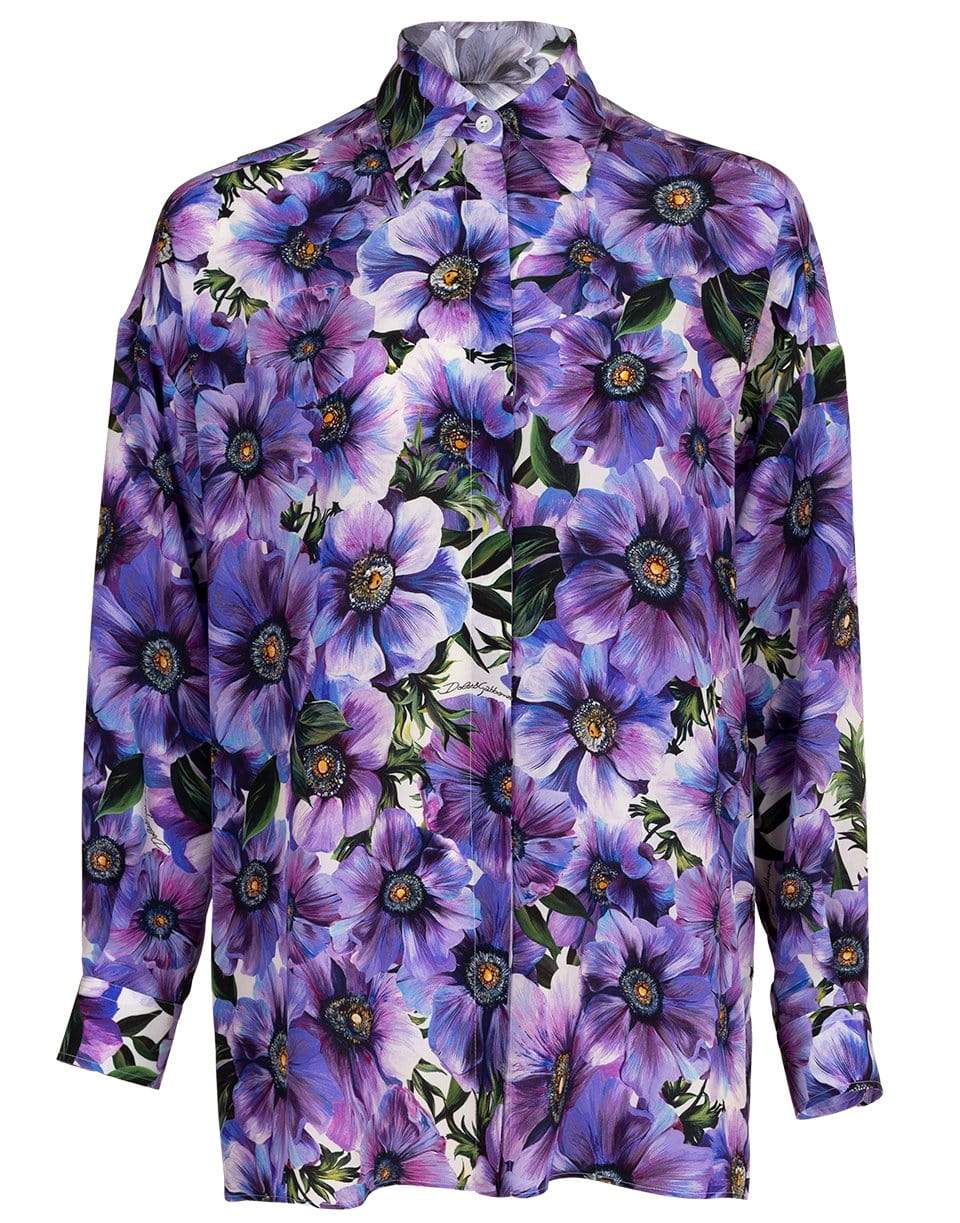 DOLCE & GABBANA-Oversized Dolman Print Blouse-