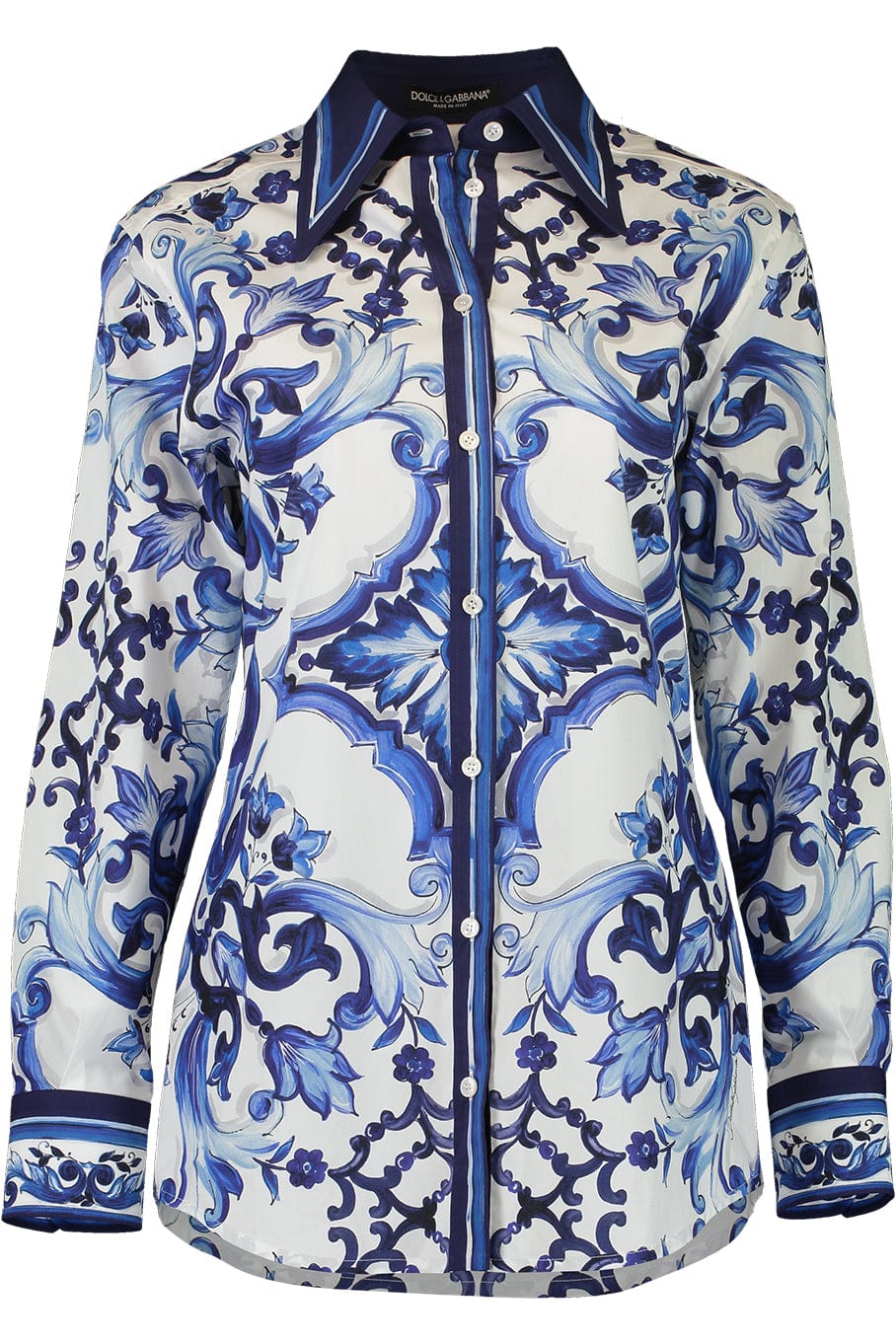 DOLCE & GABBANA-Printed Light Poplin Shirt-