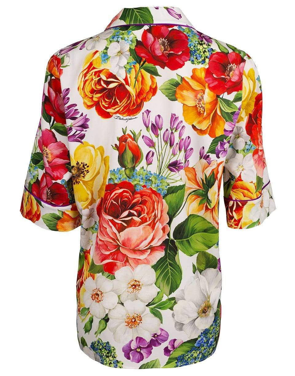 DOLCE & GABBANA-Floral Print Loose Mensy Shirt-