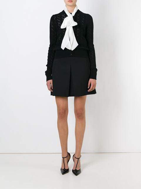 DOLCE & GABBANA-Lattice Crewneck Cardigan-