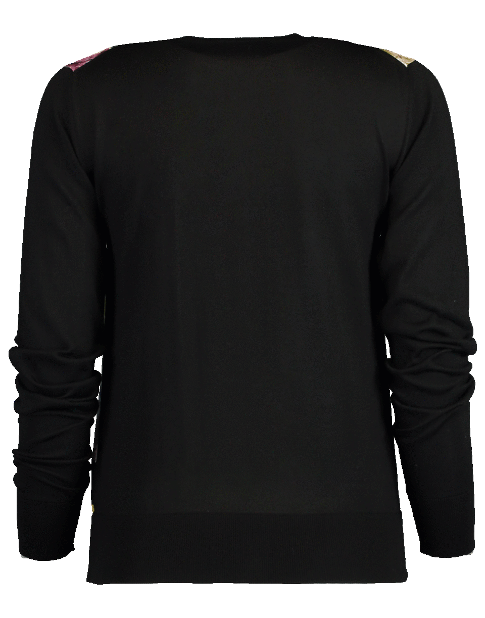 DOLCE & GABBANA-Silk Floral Front Cardigan-