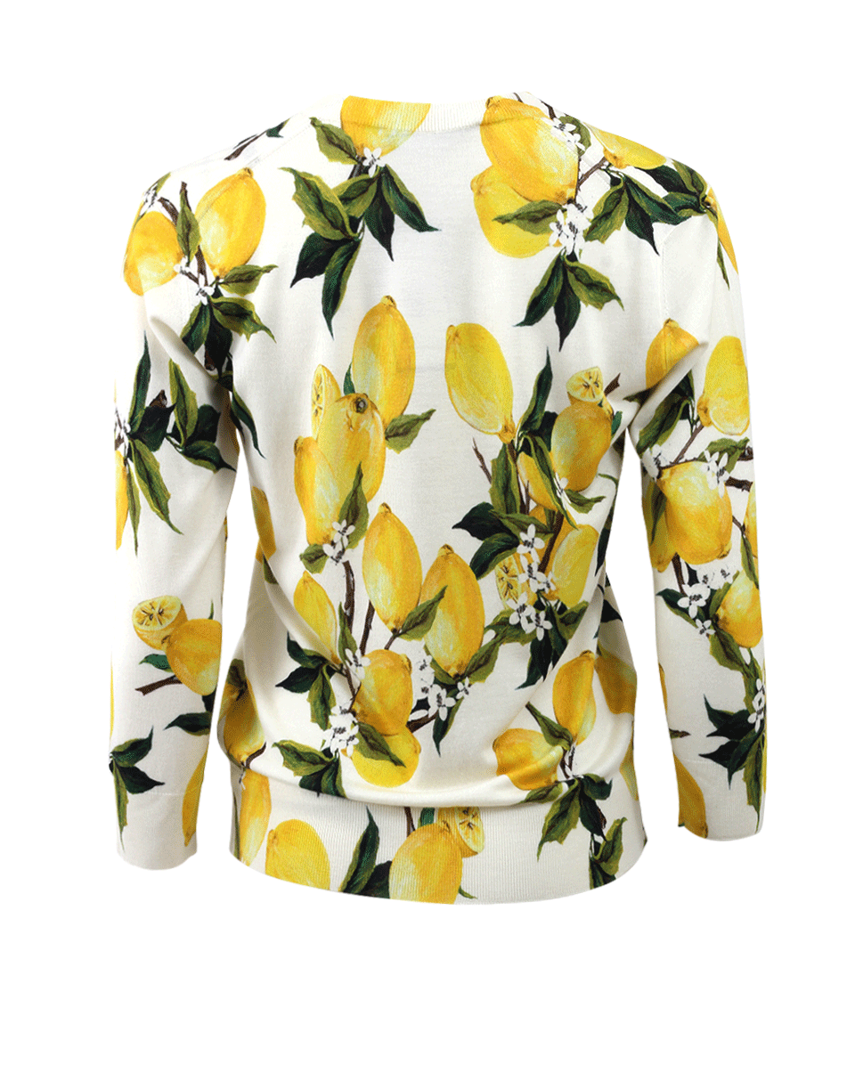 DOLCE & GABBANA-Lemon Print Cashmere Sweater-