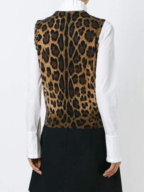 DOLCE & GABBANA-Leopard Crewneck Shell-