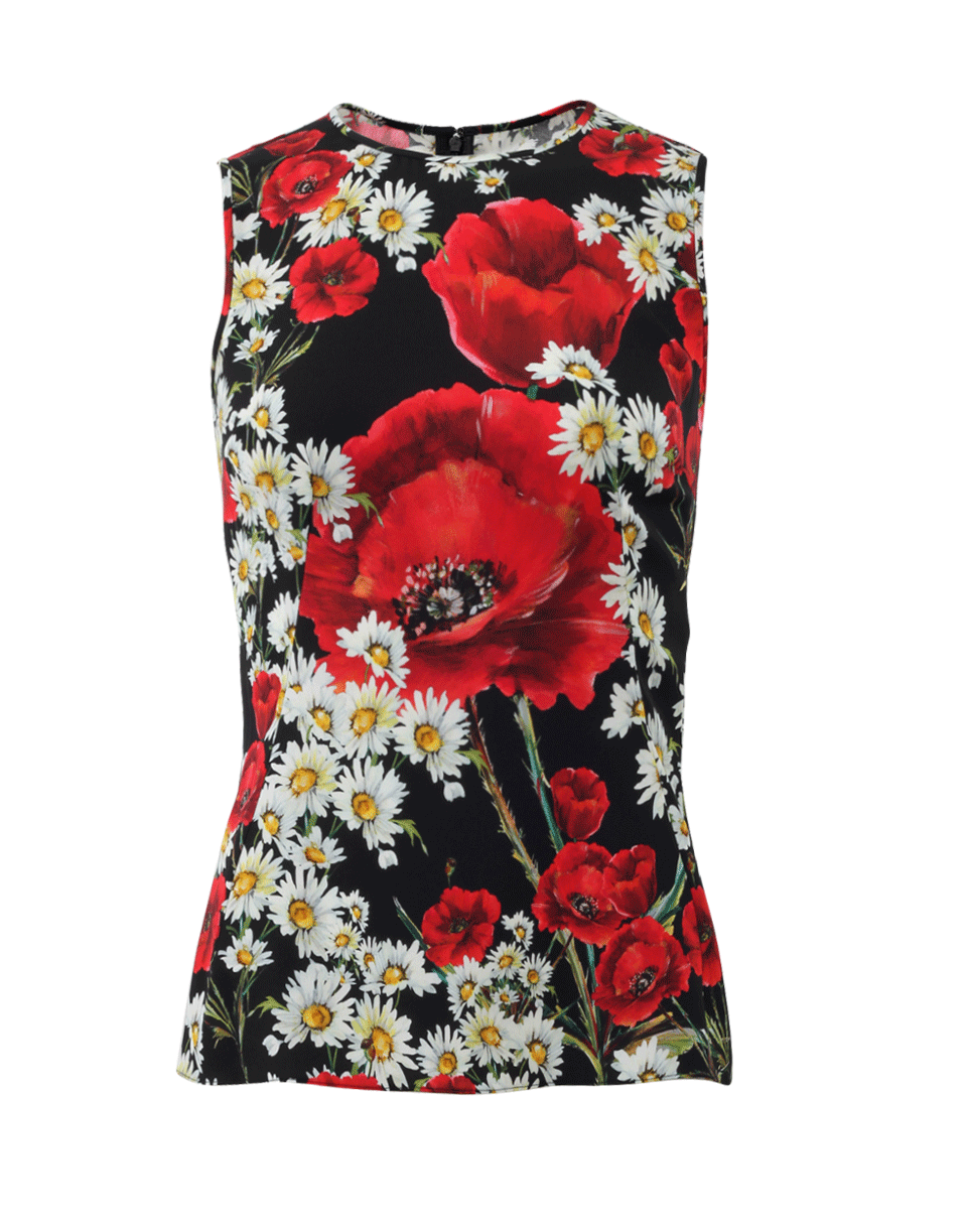 DOLCE & GABBANA-Floral Print Top-