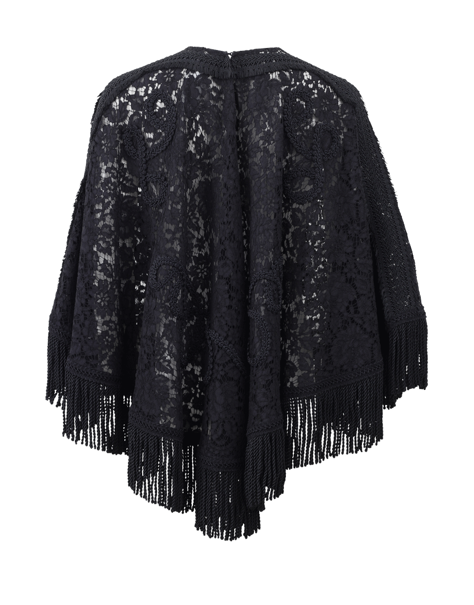 DOLCE & GABBANA-Lace Poncho-BLACK