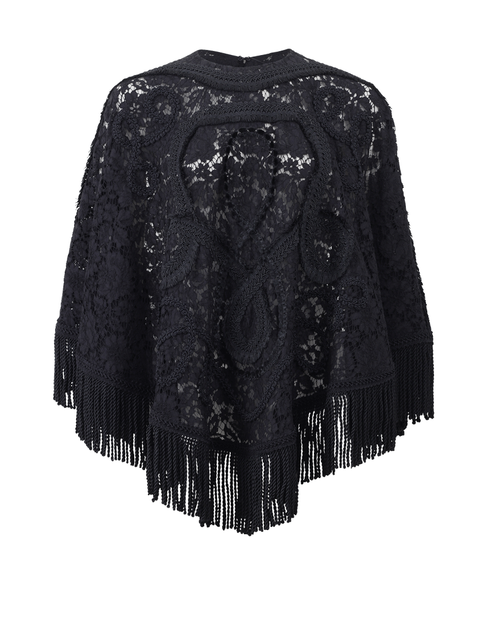 DOLCE & GABBANA-Lace Poncho-BLACK