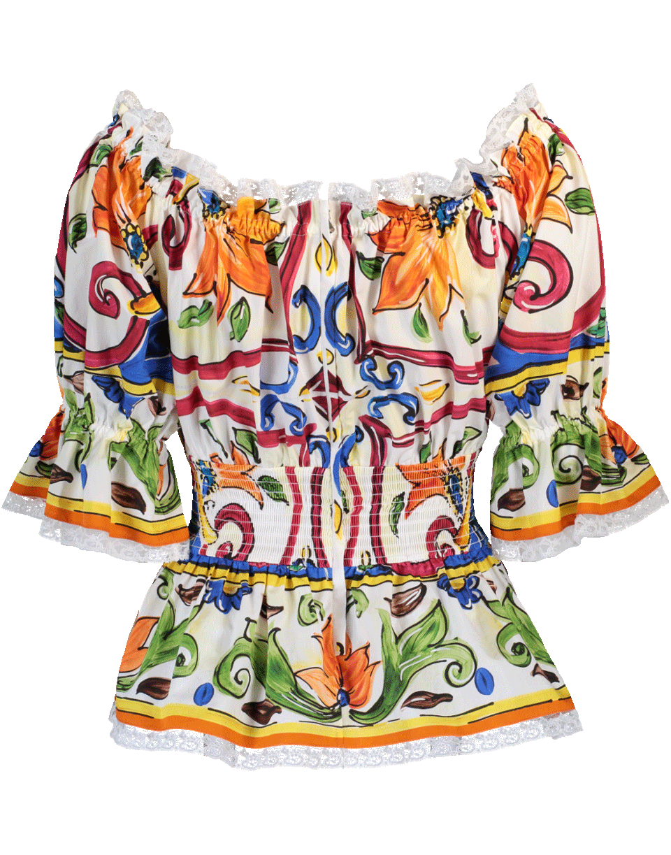 DOLCE & GABBANA-Maiolica Print Top-
