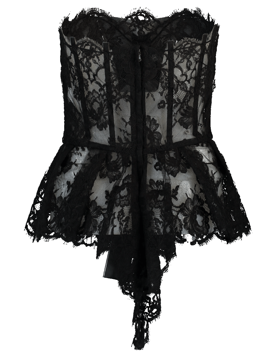 DOLCE & GABBANA-Lace Bustier-NERO