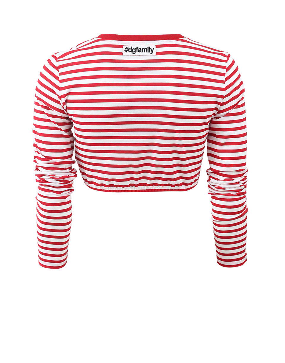 DOLCE & GABBANA-Striped Crop Top-