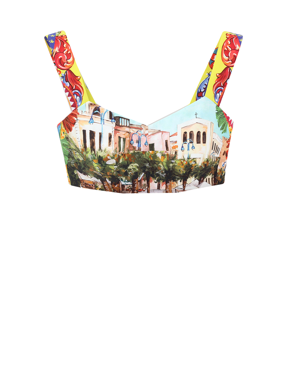 DOLCE & GABBANA-Stampa Print Bra Top-STAMPA