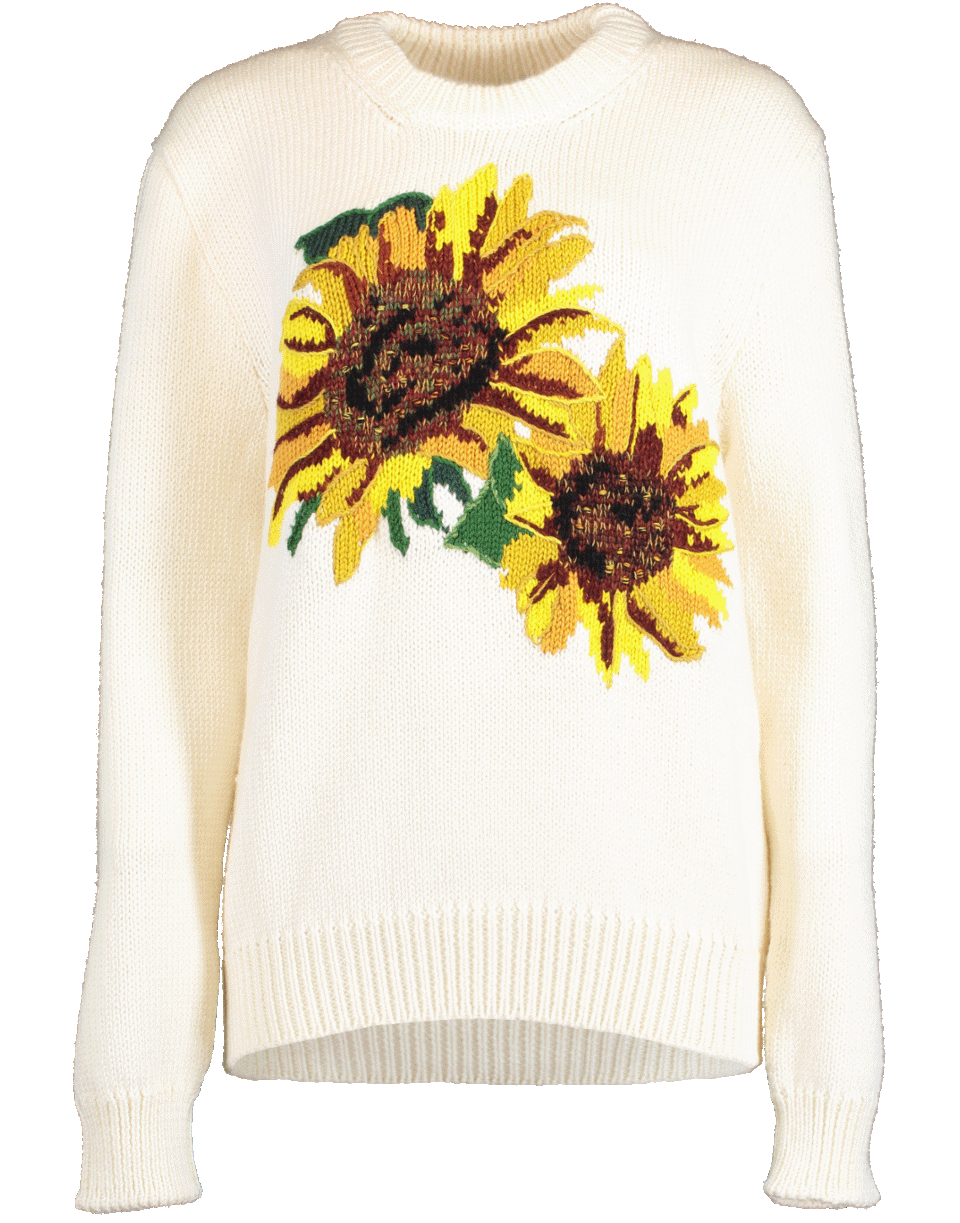 DOLCE & GABBANA-Sunflower Crewneck-WHITE
