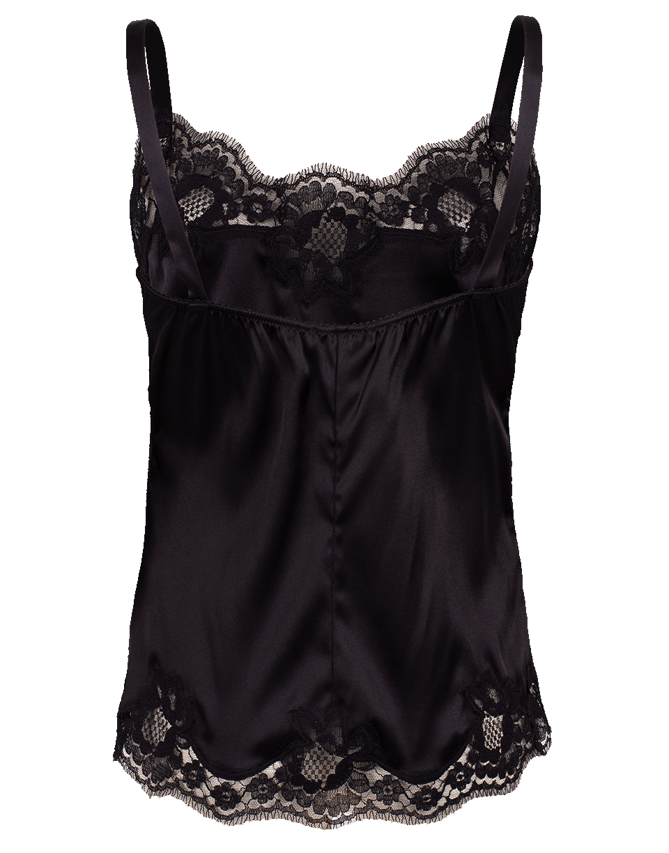 DOLCE & GABBANA-Lace Satin Stretch Camisole-