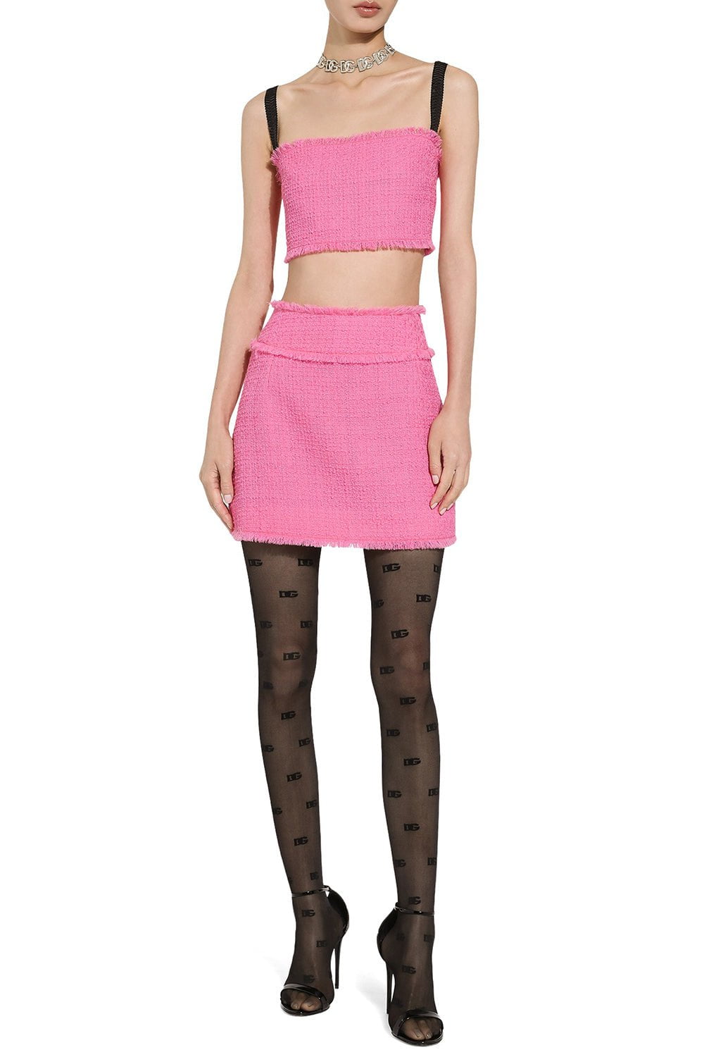 DOLCE & GABBANA-Raschel Crop Top-