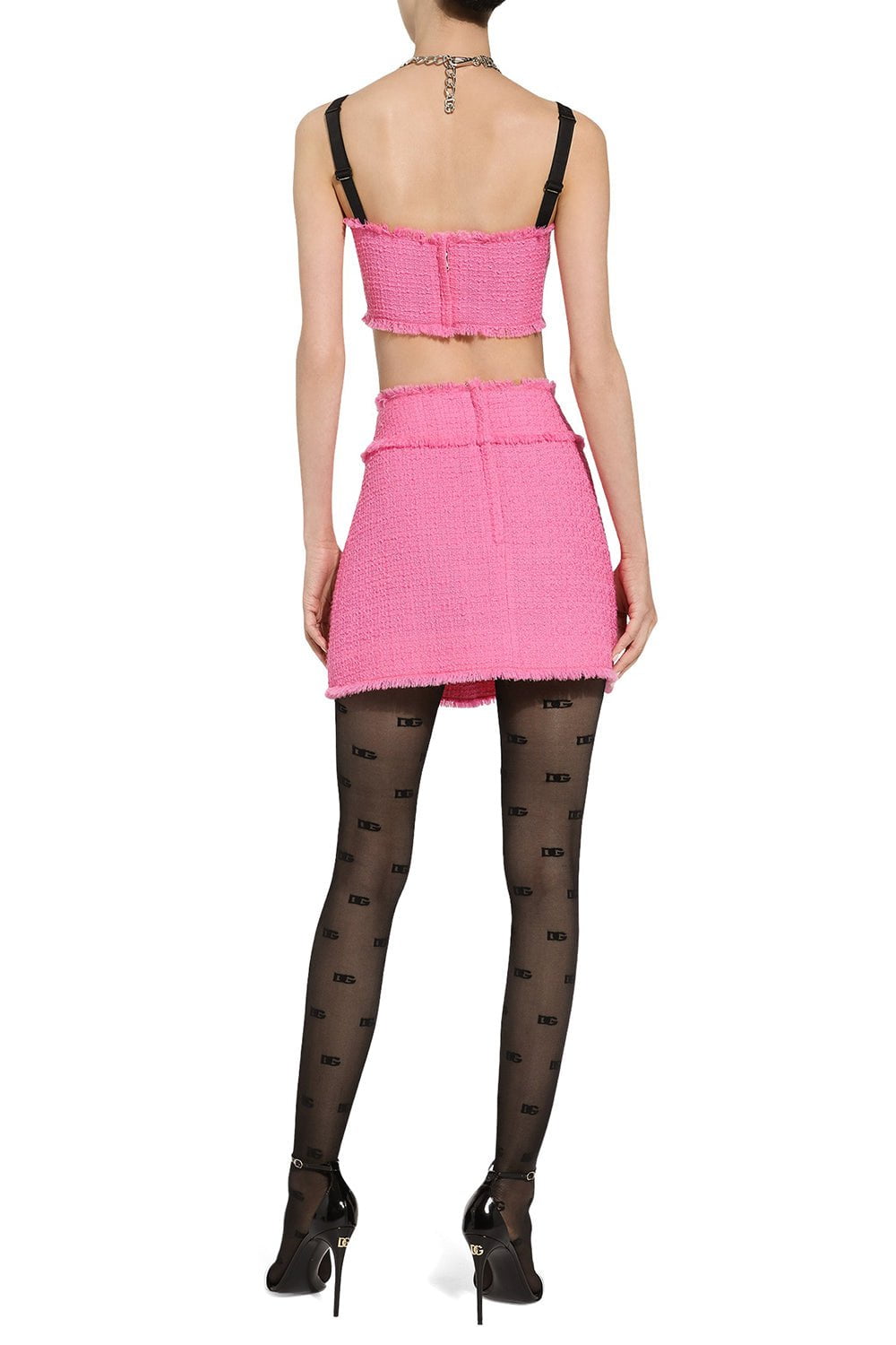 DOLCE & GABBANA-Raschel Crop Top-