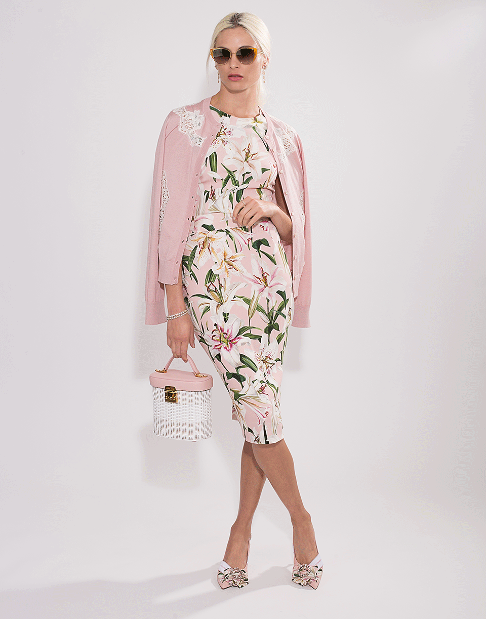 DOLCE & GABBANA-Sleeveless Lily Print Top-
