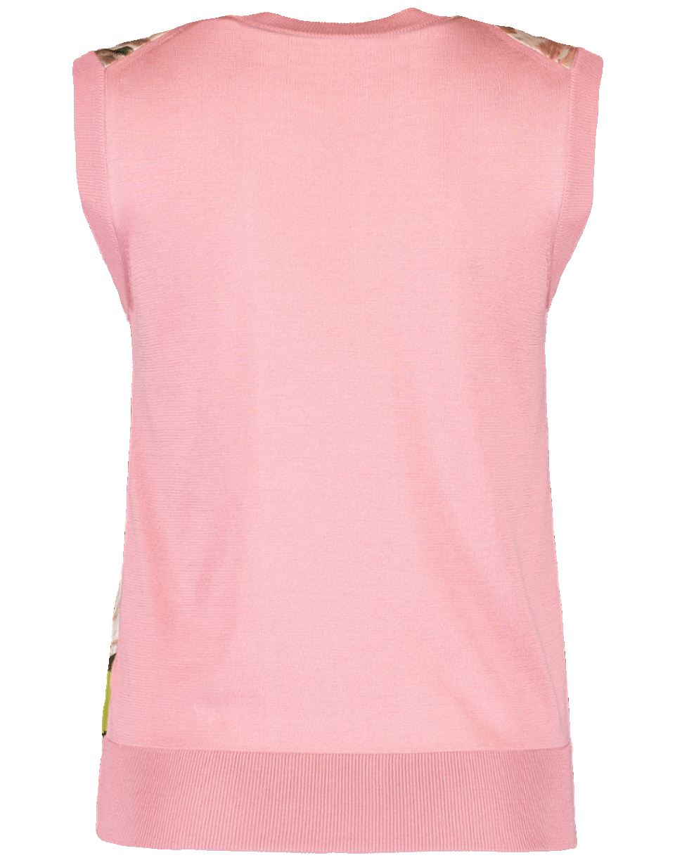 DOLCE & GABBANA-Silk Front Floral Tank-