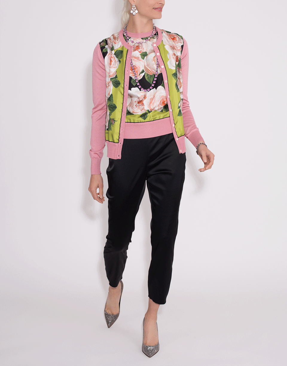 DOLCE & GABBANA-Silk Front Floral Tank-