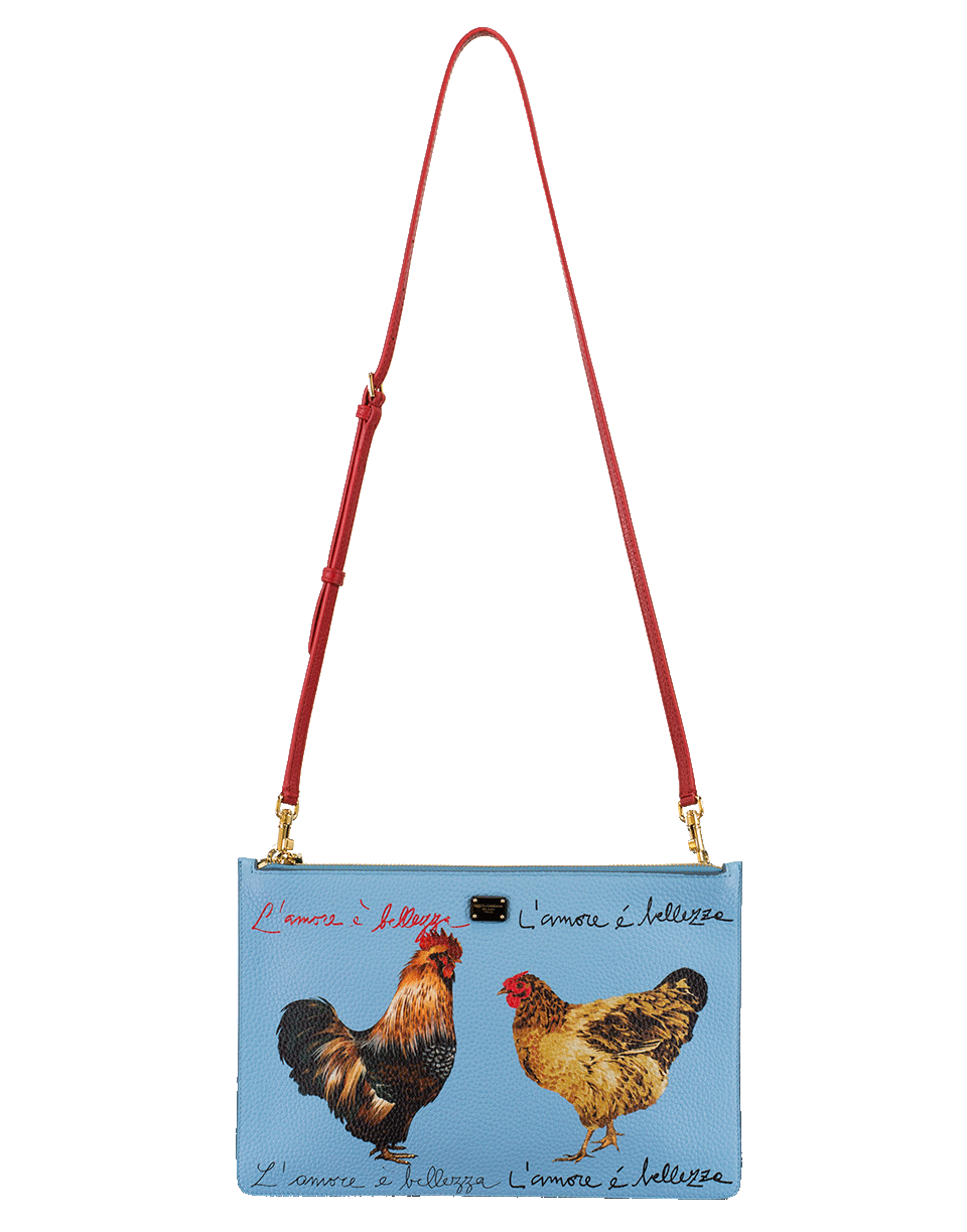 DOLCE & GABBANA-Rooster Clutch-LT BLUE