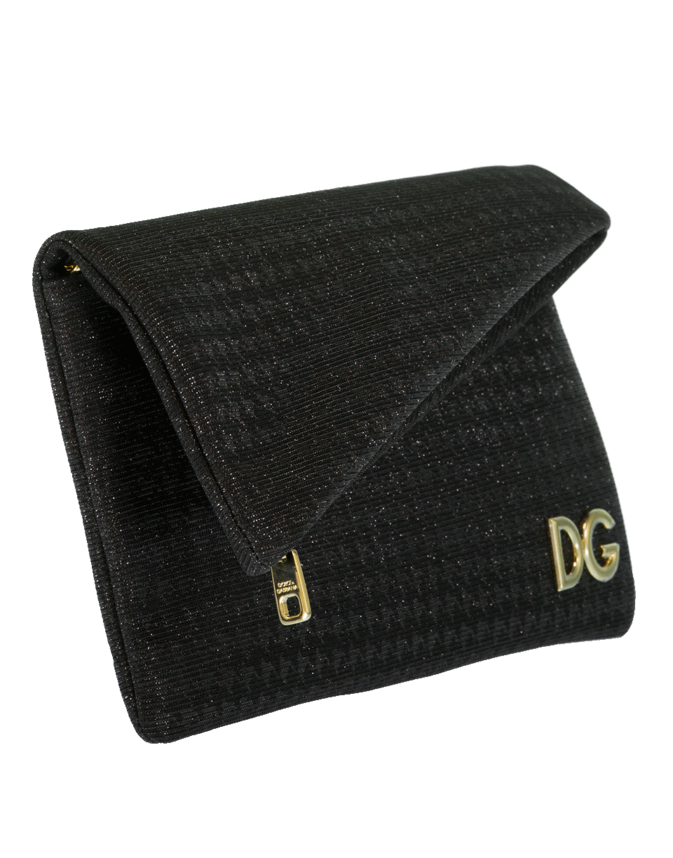 DOLCE & GABBANA-Glitter Clutch-NERO