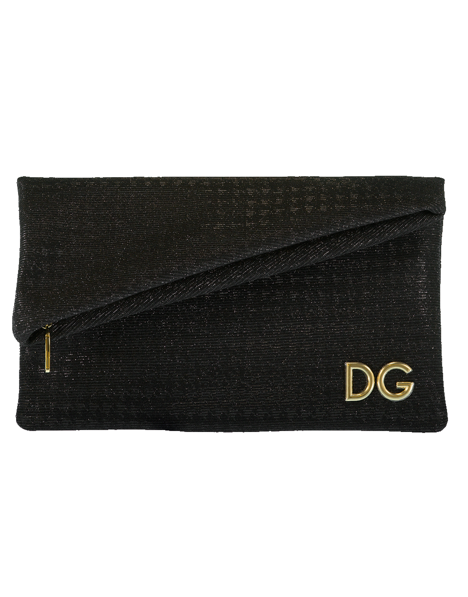 DOLCE & GABBANA-Glitter Clutch-NERO