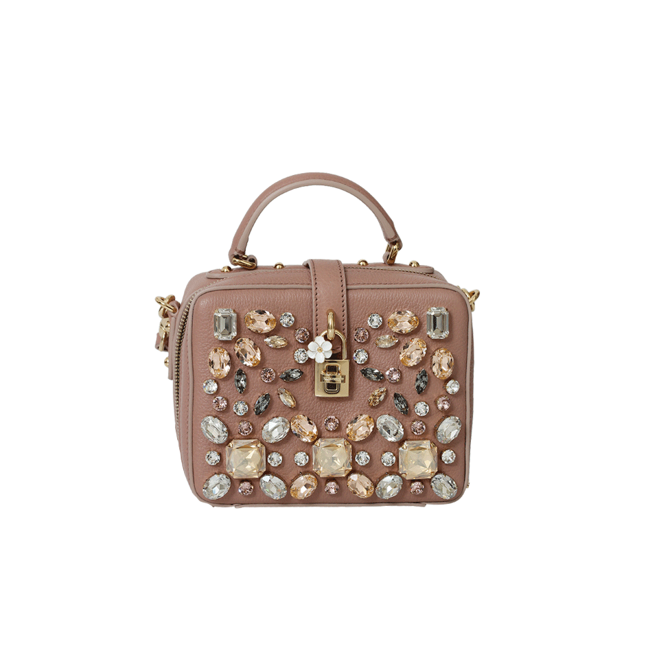DOLCE & GABBANA-Jewel Embellished Crossbody-PINK