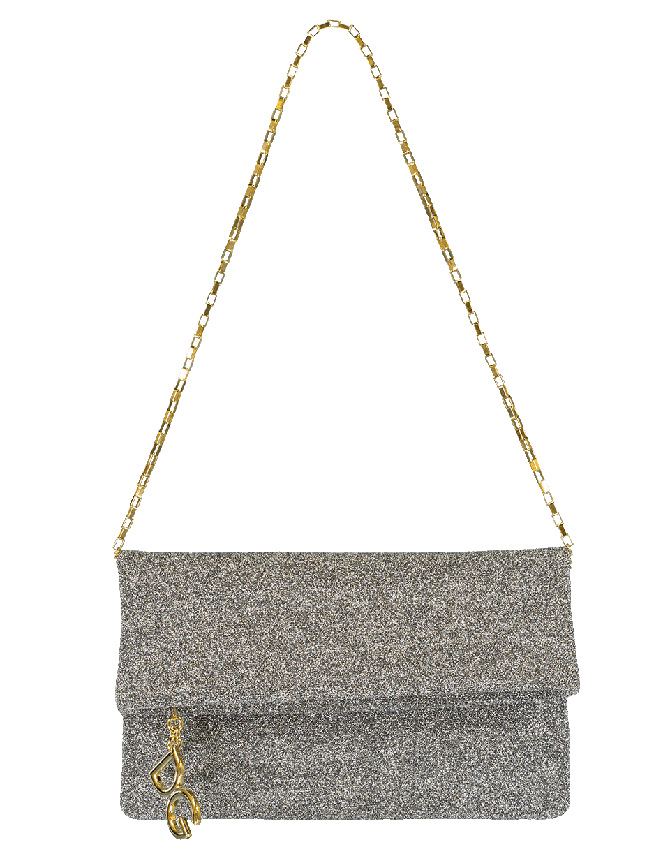 DOLCE & GABBANA-DG Girl Foldover Clutch-SILVER