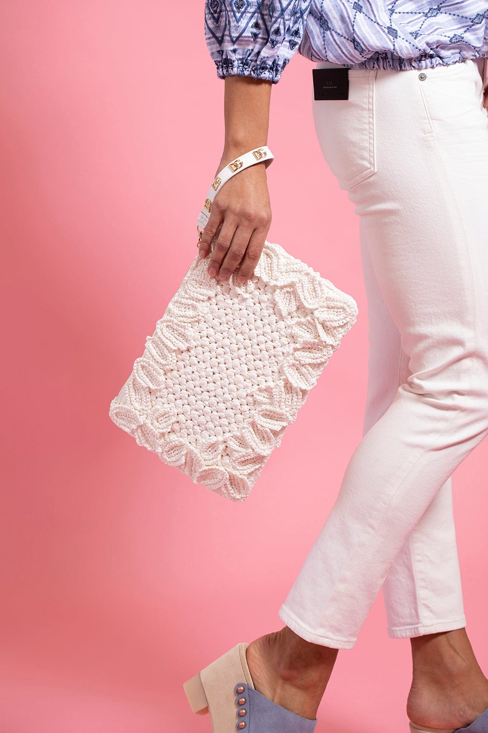 DOLCE & GABBANA-Cleo Clutch-WHITE