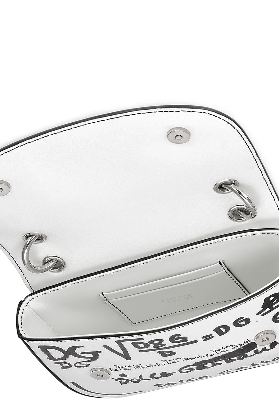 DOLCE & GABBANA-Small DG Graffiti Crossbody Bag-NERO